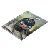 パーソナライズなヴィンテージの蒸気の列車のノート ノートブック (左側)