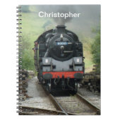 パーソナライズなヴィンテージの蒸気の列車のノート ノートブック (正面)