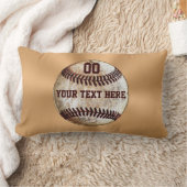 パーソナライズなヴィンテージの野球の枕Lumbar ランバークッション (ブランケット)
