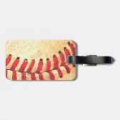 パーソナライズなヴィンテージの野球の球 ラゲッジタグ (裏面横)