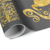 パーソナライズなヴィンテージの黒板のクリスマスの覆い ラッピングペーパー (ロールコーナー)