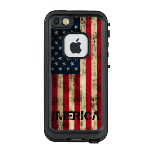 パーソナライズなヴィンテージの「Mericaの旗 LifeProof iPhoneケース (裏面)