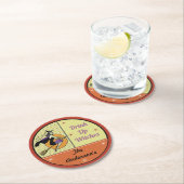 パーソナライズなヴィンテージハロウィン ラウンドペーパーコースター (インサイチュ)