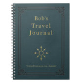 パーソナライズなヴィンテージ旅行ジャーナル ノートブック (正面)