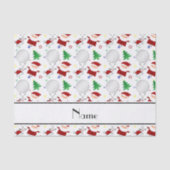 パーソナライズな一流にホワイトクリスマスのゴルフをすること 薄葉紙 (正面)