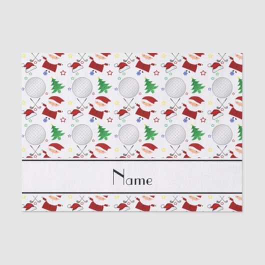 パーソナライズな一流にホワイトクリスマスのゴルフをすること 薄葉紙 (正面)