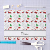 パーソナライズな一流にホワイトクリスマスのゴルフをすること 薄葉紙 (クラフト)