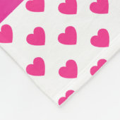 パーソナライズな一流のかわいいカメのピンクのハート フリースブランケット (角)