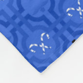 パーソナライズな一流のくるみ割りの青い雪だるまの格子垣 フリースブランケット (角)