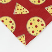 パーソナライズな一流のイタリアンなシェフ赤いピザパターン フリースブランケット (角)