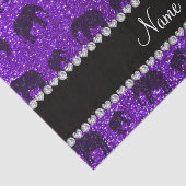 パーソナライズな一流のインディゴの紫色のグリッター象 薄葉紙 (詳細)