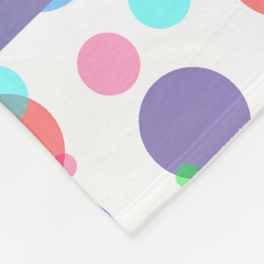 パーソナライズな一流のウミガメの虹の水玉模様 フリースブランケット (角)