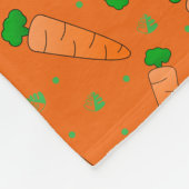 パーソナライズな一流のオレンジにんじん フリースブランケット (角)