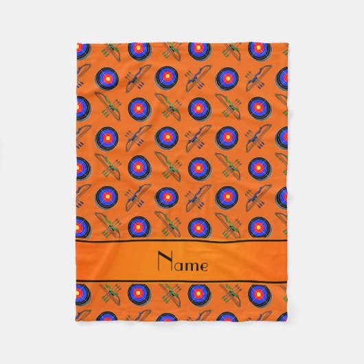 パーソナライズな一流のオレンジアーチェリー フリースブランケット (正面)