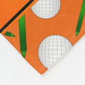 パーソナライズな一流のオレンジゴルフ・ボールのティー フリースブランケット (角)