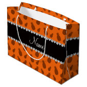 パーソナライズな一流のオレンジパイナップル ラージペーパーバッグ (裏面アングル)