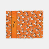 パーソナライズな一流のオレンジブリッタニースパニエル犬犬 フリースブランケット (正面(横))