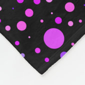 パーソナライズな一流のカバの紫色の水玉模様 フリースブランケット (角)