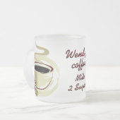 パーソナライズな一流のコーヒー・マグ フロストグラスマグカップ (正面左)