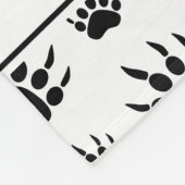 パーソナライズな一流のシロクマの足のプリント フリースブランケット (角)