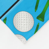 パーソナライズな一流のスカイブルーのゴルフ・ボールのティー フリースブランケット (角)