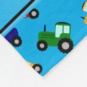 パーソナライズな一流のスカイブルーのトラクター フリースブランケット (角)