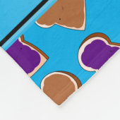 パーソナライズな一流のスカイブルーのピーナッツバターのゼリー フリースブランケット (角)