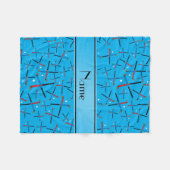 パーソナライズな一流のスカイブルーのフィールドホッケー フリースブランケット (正面(横))