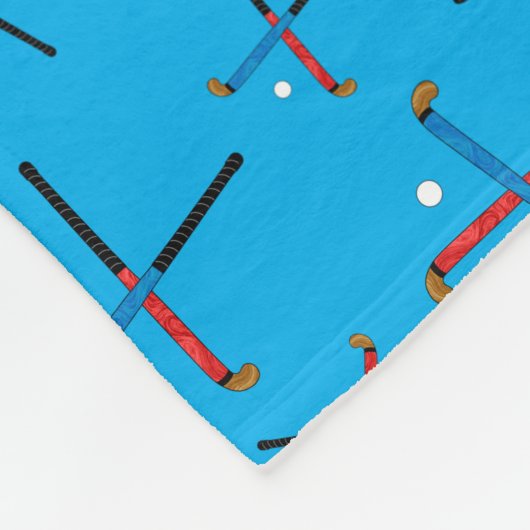 パーソナライズな一流のスカイブルーのフィールドホッケー フリースブランケット (角)