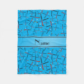 パーソナライズな一流のスカイブルーのフィールドホッケー フリースブランケット (正面)