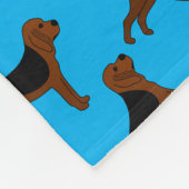 パーソナライズな一流のスカイブルーのブラッドハウンド犬 フリースブランケット (角)