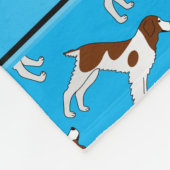 パーソナライズな一流のスカイブルーのブリッタニースパニエル犬犬 フリースブランケット (角)