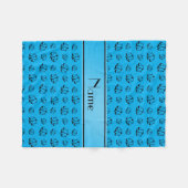 パーソナライズな一流のスカイブルーの正義のスケール フリースブランケット (正面(横))