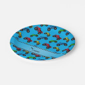 パーソナライズな一流のスカイブルーのatvパターン ペーパープレート (アングル)