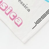 パーソナライズな一流のタイポグラフィの水の青の雪片 フリースブランケット (角)