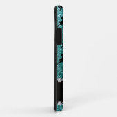 パーソナライズな一流のターコイズのグリッターの馬 Case-Mate iPhoneケース (裏面/右)