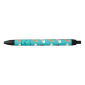 パーソナライズな一流のターコイズのナースパターン 黒ボールペン (正面)