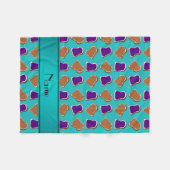 パーソナライズな一流のターコイズのピーナッツバターのゼリー フリースブランケット (正面(横))