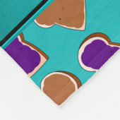 パーソナライズな一流のターコイズのピーナッツバターのゼリー フリースブランケット (角)