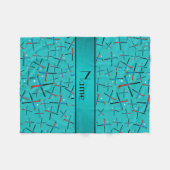 パーソナライズな一流のターコイズのフィールドホッケー フリースブランケット (正面(横))