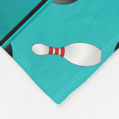 パーソナライズな一流のターコイズのボーリング・ボールピン フリースブランケット (角)