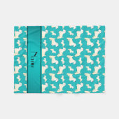 パーソナライズな一流のターコイズのSealyhamテリア犬 フリースブランケット (正面(横))