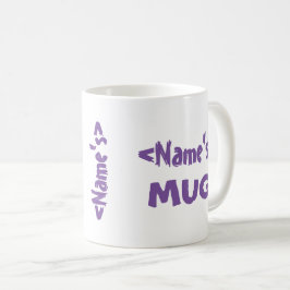 パーソナライズな一流のトリオの白い紫色 コーヒーマグカップ