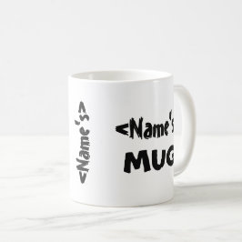 パーソナライズな一流のトリオの白い黒 コーヒーマグカップ