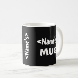 パーソナライズな一流のトリオの白黒 コーヒーマグカップ