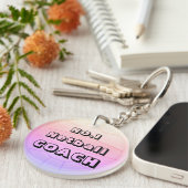 パーソナライズな一流のネットボールのコーチ キーホルダー (正面右)