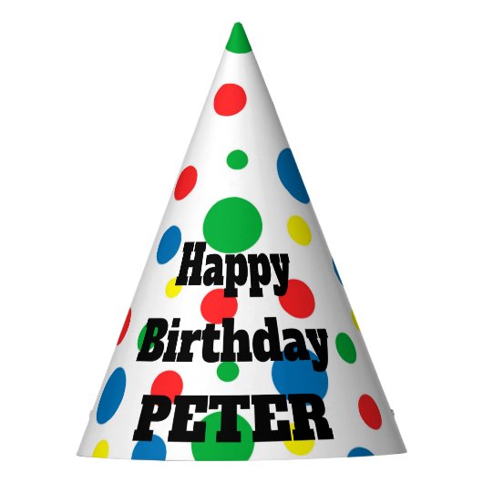 パーソナライズな一流のハッピーバースデーのパーティーの帽子 パーティーハット (正面)