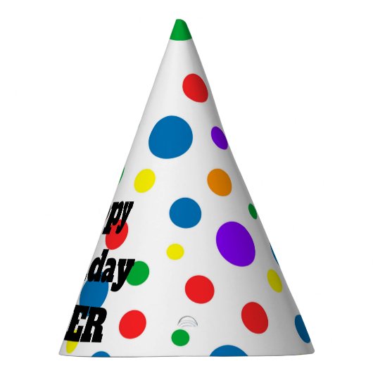 パーソナライズな一流のハッピーバースデーのパーティーの帽子 パーティーハット (右)