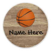 パーソナライズな一流のバスケットボールのオレンジかブラウン セラミックノブ (正面)