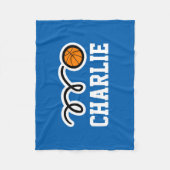 パーソナライズな一流のバスケットボールのフリースブランケット フリースブランケット (正面)